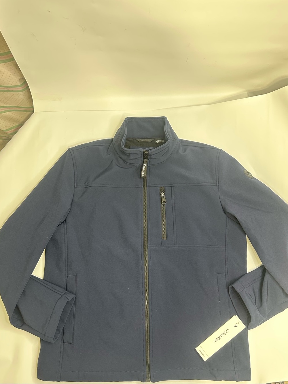 Calvin Klein Men's Infinite Stretch Soft Shell Dark Blue Jacket Medium New